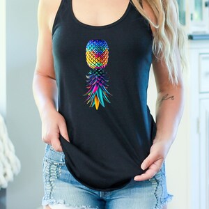 Swinger Tank Top Upside Down Pineapple T-shirt Sexy Tank Top Swinger Tank Top Swinger Lifestyle Upside Down Pineapple Tank Top