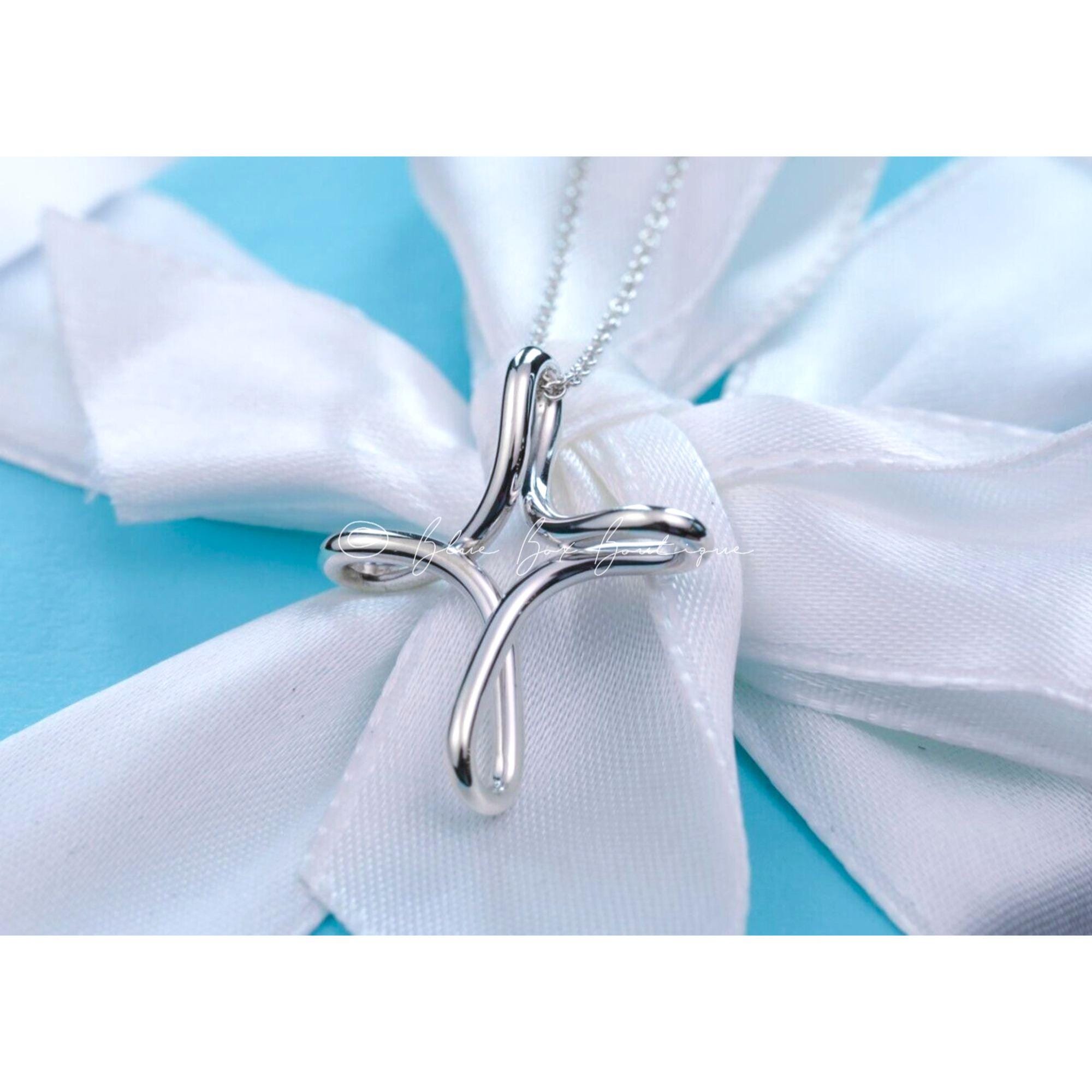 Tiffanys and Co Necklace Cross - Etsy