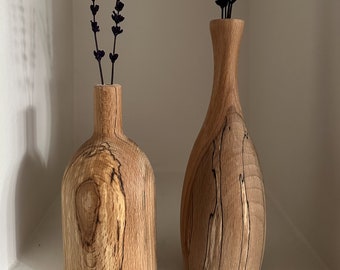 Set di vasi in legno, vaso di fiori, regalo per la nuova casa, decorazioni per la casa in legno fatte a mano