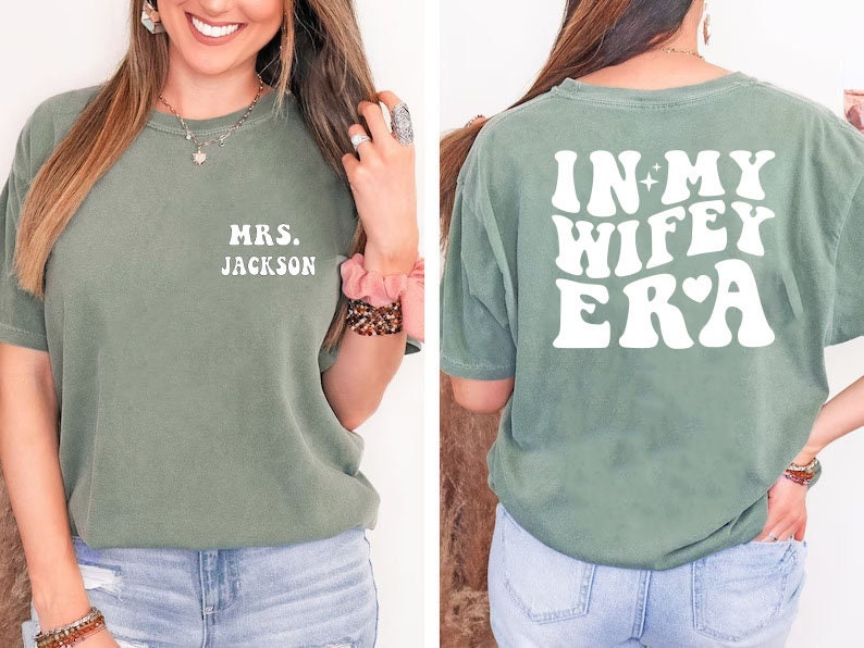 In My Wifey Era T-shirt, Custom Wifey Shirt, Trendy Comfort Colors ...