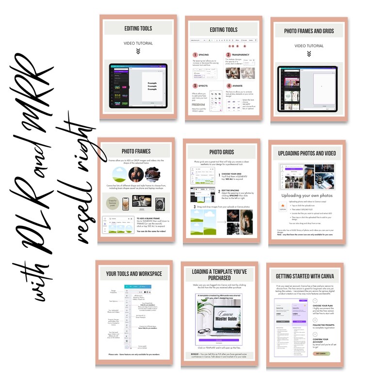 Canva Master Guide PLR Templates, Beginner to Pro Design Tips (PDF ...