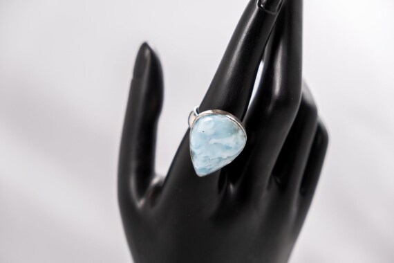 Vintage Larimar Sterling Silver Ring - image 2