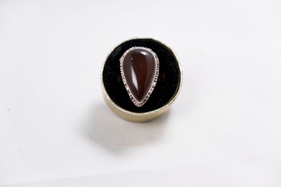 Vintage Carnelian Sterling Silver Ring - image 6