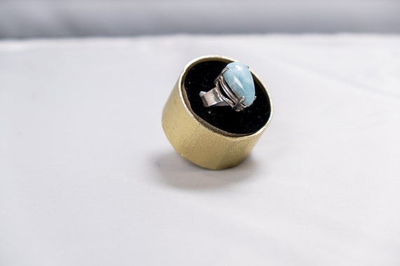 Vintage Larimar Sterling Silver Ring - image 7