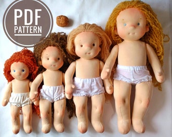 Waldorf inspired doll pattern  | PDF pattern only | Natural fiber art doll pattern