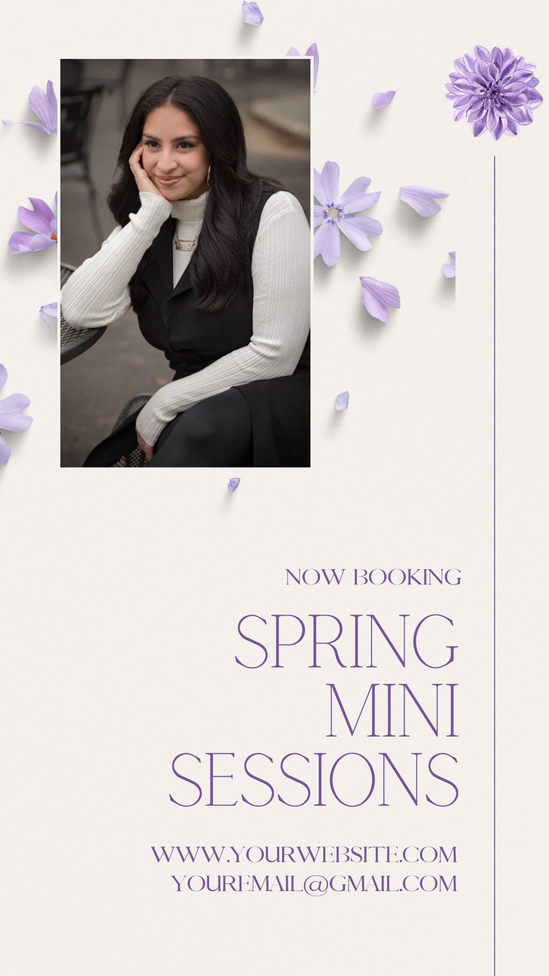 Spring Mini Session Template Canva/photography Marketing Template - Etsy
