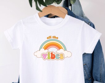 All The Vibes Kids Tshirt, Cute Kids Shirt, Trendy Kids Clothing