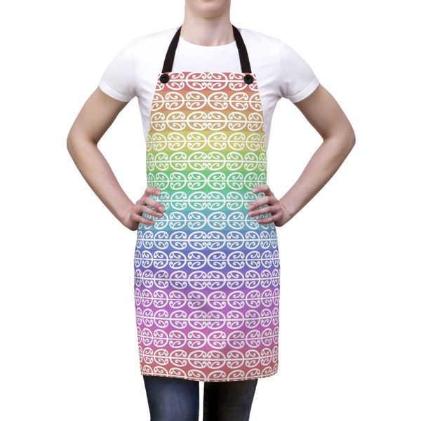 Apron - Kiwi Style BBQ, Maori Mangopare Hammerhead Pattern, New Zealand