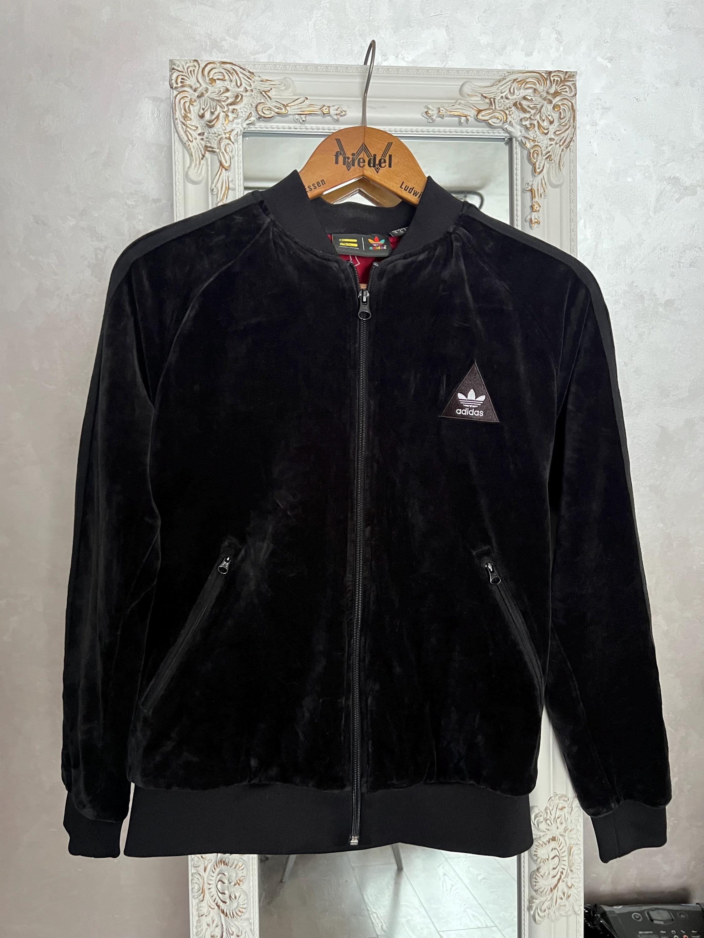 Adidas X Pharrell Williams Zip Velour Track Jacket, Velvet Black