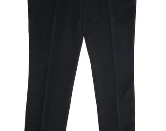 Pantalones de vestir vintage Max Mara Studio, pantalones plisados ​​negros clásicos, pantalones de corte recto para mujer, talla M (EU 38 / US 6 / UK 8).