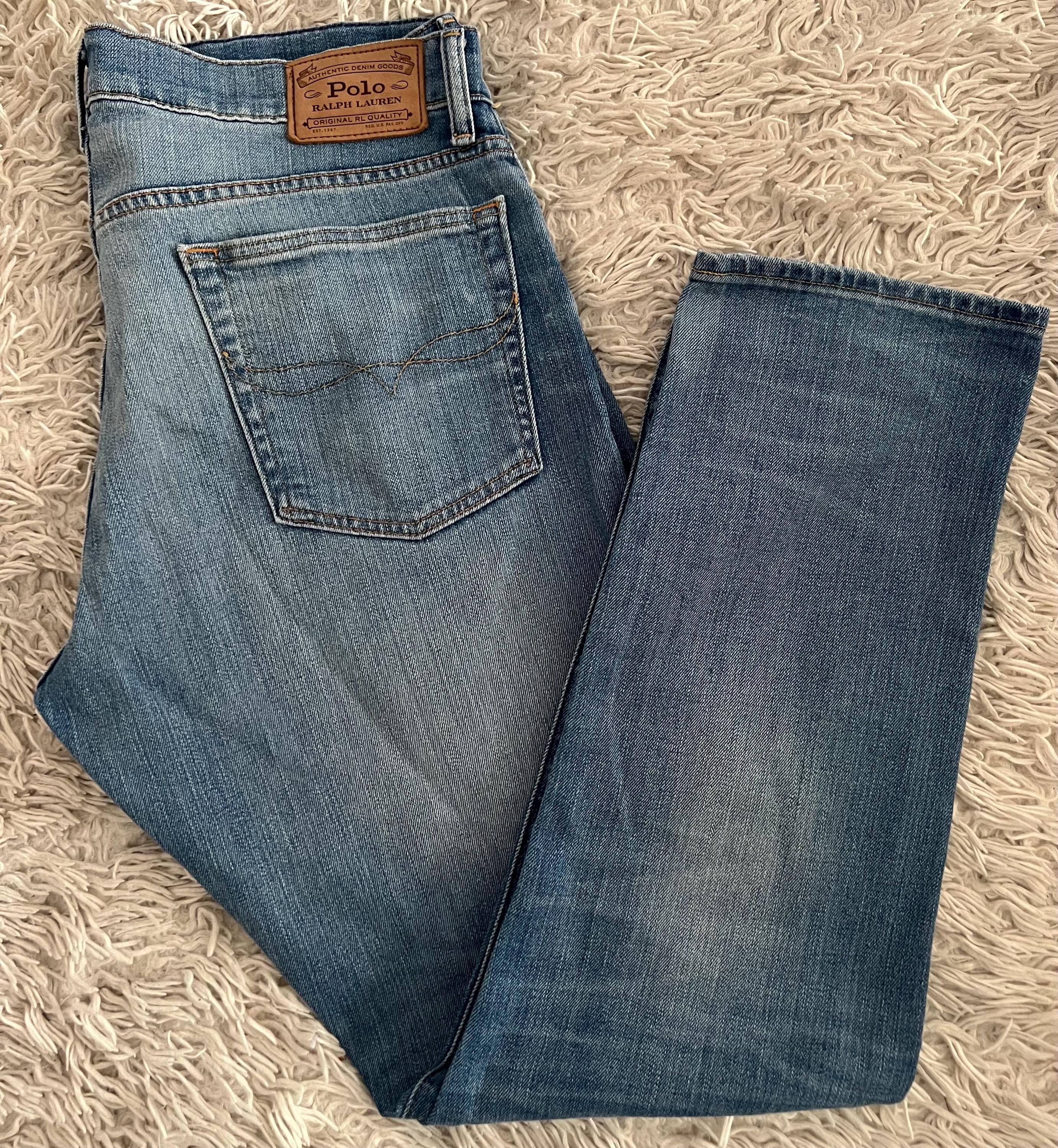 Jean large Polo Ralph Lauren Parkside | Denim bleu pour homme | Coupe fuselée décontractée | Taille 34x32