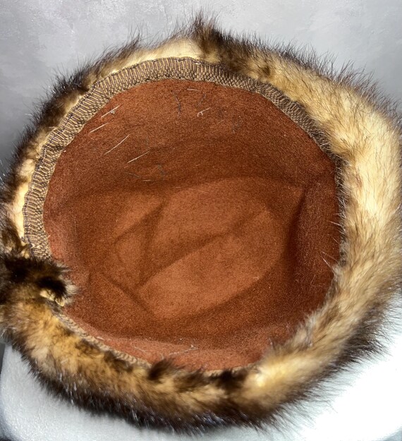 Genuine fur knit hat vintage! Vintage Real Mink Fur Winter Hat 70s, Stylish Unworn Warm  main image 2