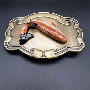 Vintage 1980’s Fly Fishing Speckled Trout Western Fisherman Belt Buckle
