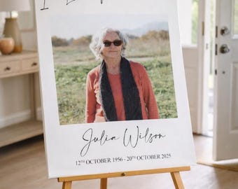 Personalized FUNERAL Photo BOARD: Custom Memorial Decor On PVC Foamboard