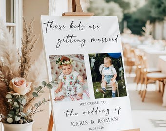 Personalised Wedding Board - These Kids Are Getting Married - Add Your Own Photo - Personalised