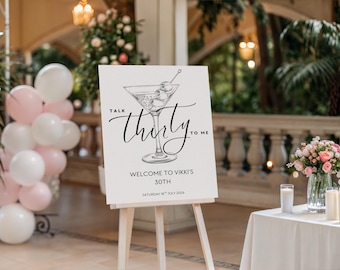 PERSONALISED TALK THIRTY To Me Birthday Sign: Custom Milestone Party Board Décor