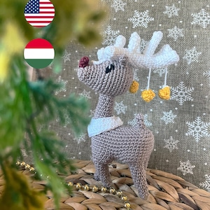 Reindeer Crochet Pattern | Christmas Amigurumi Doll (PDF Pattern)