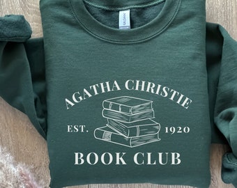 Agatha Christie Book Club Sweatshirt, Agatha Christie Tee, Agatha Christie Mystery Shirt , Mystery shirt, Reading Shirt, Book Lover shirt