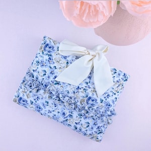 Book Sleeves for Women | Bow Bible Sleeves Padded Book Sleeve with Bow Feminine Floral Handmade Book Lover Gift for Christian