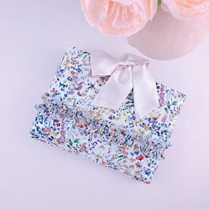 Quilted Book Sleeve Floral Padded Book Pouch with Satin Bow Bible Cover Feminine Journals Cover for Women Bible Sleeves Christian Gift