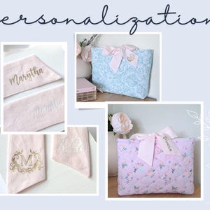 Bible Sleeves with Bow: Quilted Floral Bible Cover for Personalized Christian Gift Book Sleeve image 4