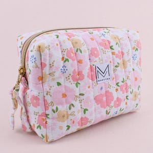 Makeup Bag - Handmade Cosmetic Pouch, Travel Organizer for Women Pink Cosmetic Bag Gift for Women Carry All