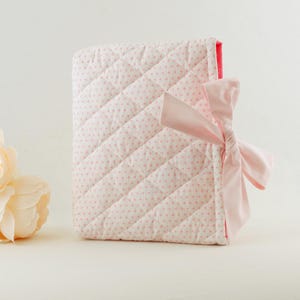 Bible Sleeves with Bow: Quilted Floral Bible Cover for Personalized Christian Gift Book Sleeve Sweetheart