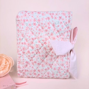 Bible Sleeves with Bow: Quilted Floral Bible Cover for Personalized Christian Gift Book Sleeve Rose Grace