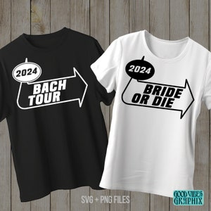 Bride or Die - Archivos SVG y PNG de despedida de soltera - Tema de despedida de soltera pop emo punk - RIP Single Life Bachelorette Party Shirts