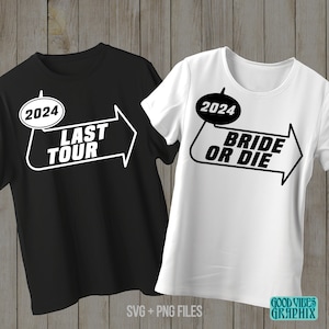 Bride or Die - Archivos SVG y PNG de despedida de soltera - Tema de despedida de soltera pop emo punk - RIP Single Life Bachelorette Party Shirts