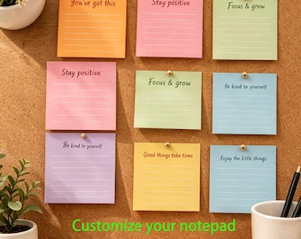 Custom Motivational Sticky Notes | Personalized Desktop Reminders (50 Sheets)