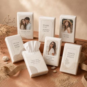 Tissus de mariage personnalisés ton terre | Cadeau de réception de douche nuptiale minimaliste
