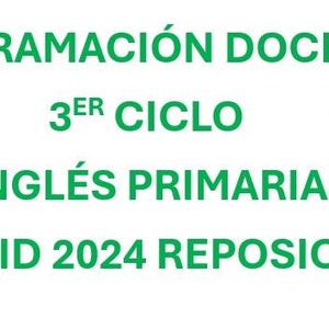 programación docente inglés tercer ciclo oposiciones maestros madrid reposición 2024 imagen 1