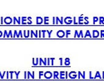 Unit 18. Games and Creativity in the English Language Learning. Temario Primaria Inglés LOMLOE Comunidad de Madrid