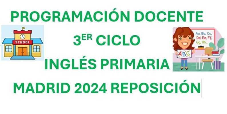 programación docente inglés tercer ciclo oposiciones maestros madrid reposición 2024 imagen 1