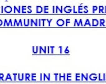 Unit 16. Childrens Literature in the English Language. Temario Primaria Inglés LOMLOE Comunidad de Madrid