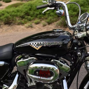 kit 2 Adesivi serbatoio Harley-Davidson Vintage – Sticker Custom laminati per Moto sportster 883 hd Decal Moto Tank H-D