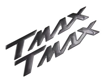 kit of 2 3m stickers 3d relief yamaha emblem tmax writing 4 colors logo