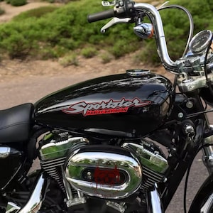 kit 2 Adesivi Harley-Davidson Vintage – Sticker Custom laminati per Moto sportster 883 hd Decal Moto Tank H-D SERBATOIO TANK