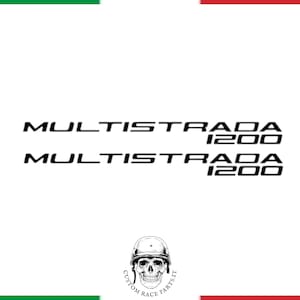 kit 2 ADESIVI serbatoio MOTO ducati 1200 multistrada sticker in pvc