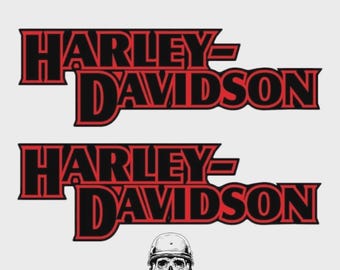 Kit 2 Harley-Davidson Vintage Tank Stickers – Custom Laminated Stickers for Sportster 883 HD Motorcycle Decal Moto Tank H-D