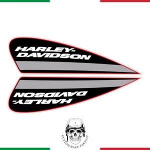 Kit 2 Harley Davidson Vintage Tank Stickers – Custom Laminated Stickers for Sportster 883 HD Motorcycle Decal Moto Tank H-D HD