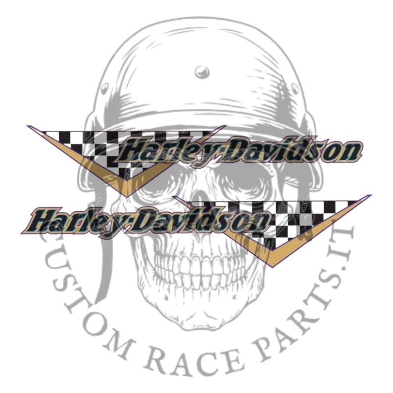 Kit Adesivi Per Serbatoio Harley Sportster 883 &ndash; Stickers Die-cut In Vinile Opaco