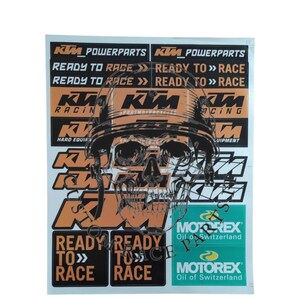 KIT 23 motorcykelklistermärken hjälm KTM motocross dekal i reflekterande PVC