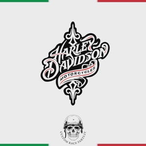 kit 2 Adesivi serbatoio Harley-Davidson Vintage – Sticker Custom laminati per Moto sportster 883 hd Decal Moto Tank H-D