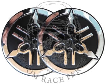 kit 2 stickers 3m relief 3d 50 mm emblem t max 500 530 560 4 colors mt 07 09 10 r6 r7 r1