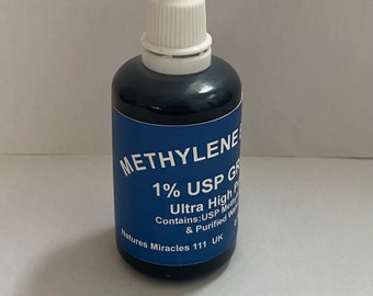 USP Methylene Blue1% Drops Certified High Purity Pharmaceutical Grade 10ml