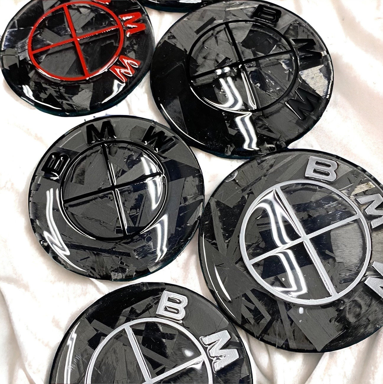 Bmw carbon fiber emblem set outlet