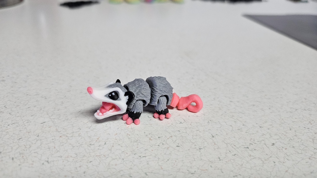 Mini Opossum Articulating Keychain | 3d Printed | 3 Inches Long - Etsy