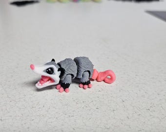 Mini Opossum Articulating Keychain | 3d Printed | 3 inches long